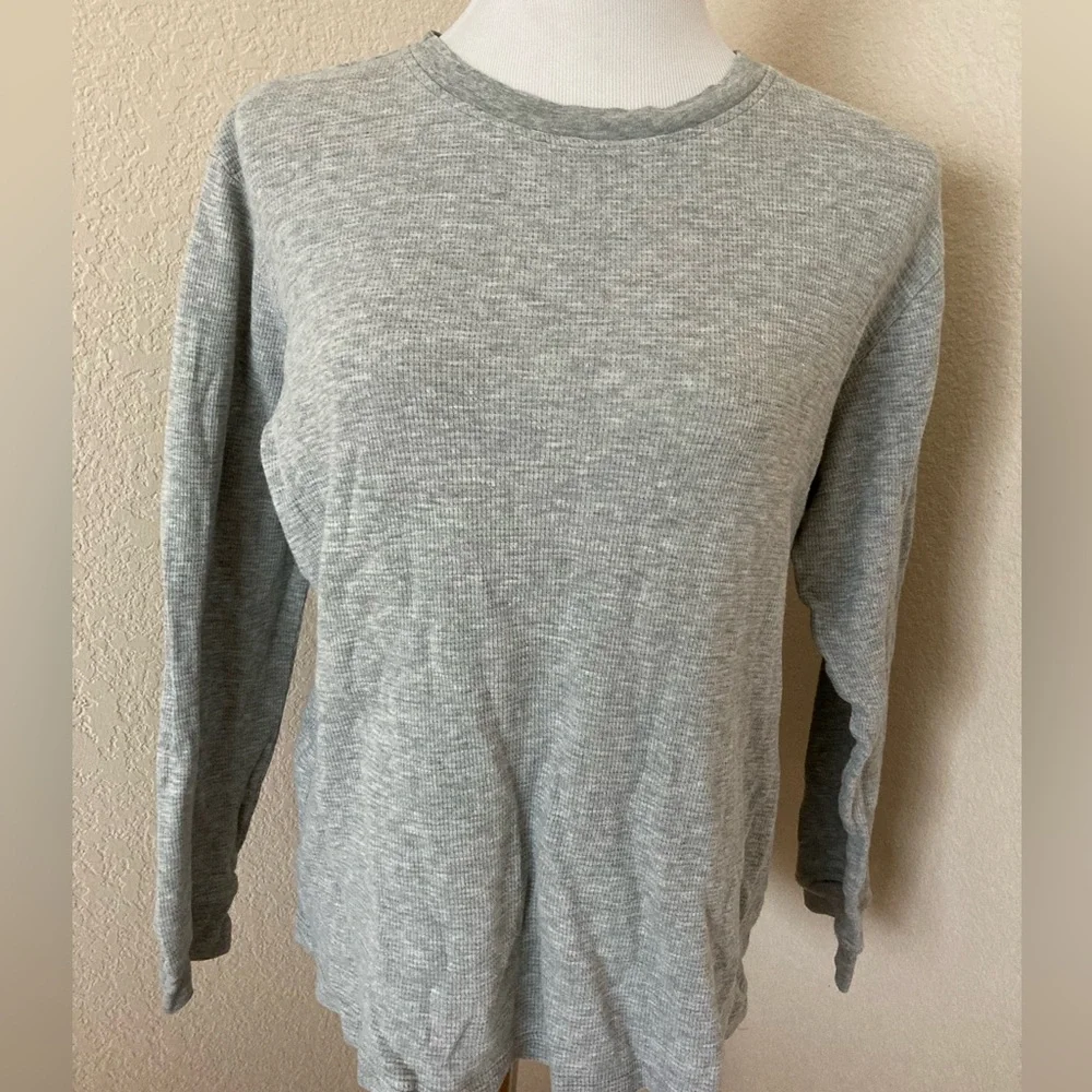 Cotton shirt long sleeves pajama top or house shirt size S mens soft knit cotton